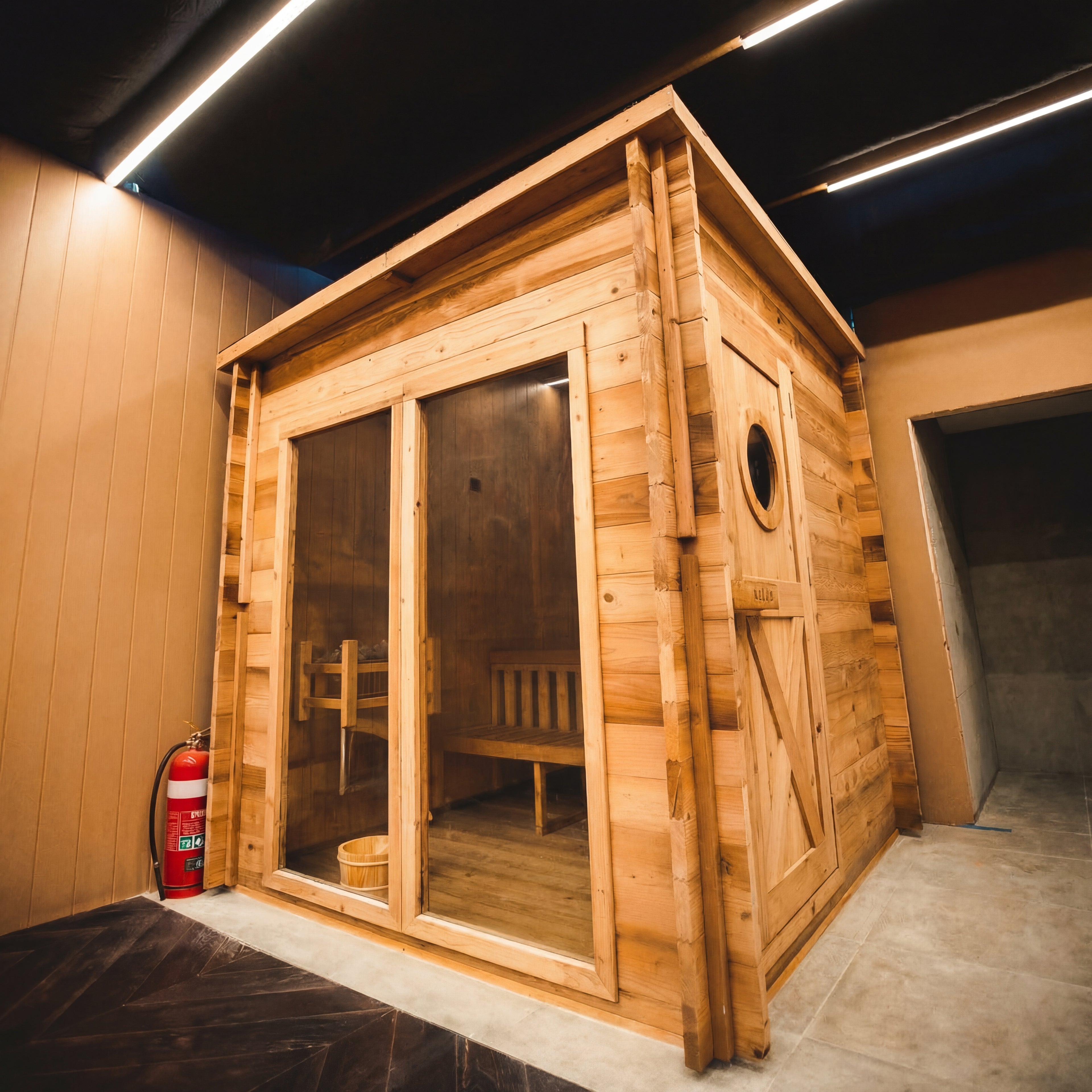Cedar Max: 8 Person Cedar Sauna + Primal Cedar Ice Bath